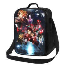Lancheira Térmica Portátil Reutilizável com Zíper do Tanjiro Kamado de Demon Slayer, Ideal para Homens e Mulheres, Perfeita para Trabalho,
