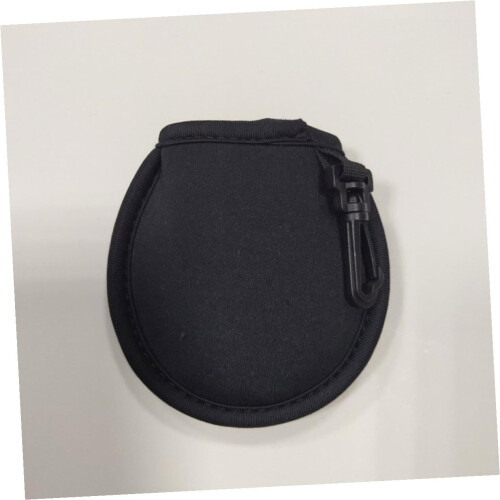 2 Pack Golf Ball Cleaning Pouch with Soft Lining for Men, Portable Black Accessory Bag for Course Use 2