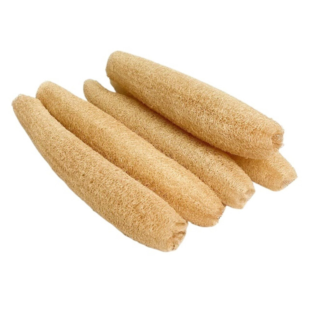 5 PCS Natural Loofah Sponge Set Gentle NonScratch EcoFriendly Scrubber for Bath and Kitchen Use