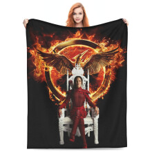 Die Tribute von Panem-Kuscheldecke, ultraweiches, kuscheliges Flanellfleece für Couch, Bett, Sofa, Wohnzimmer, leichtes Plüschmaterial für Jungen,