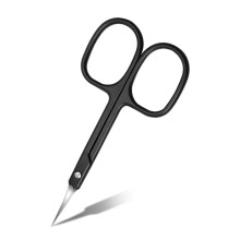 Cuticle Scissors Extra Fine Cuticle Trimmer for Manicure and Pedicure Curve Blade Precise Pointed Tip Grooming Kit for Nail Art(Gen2 black)