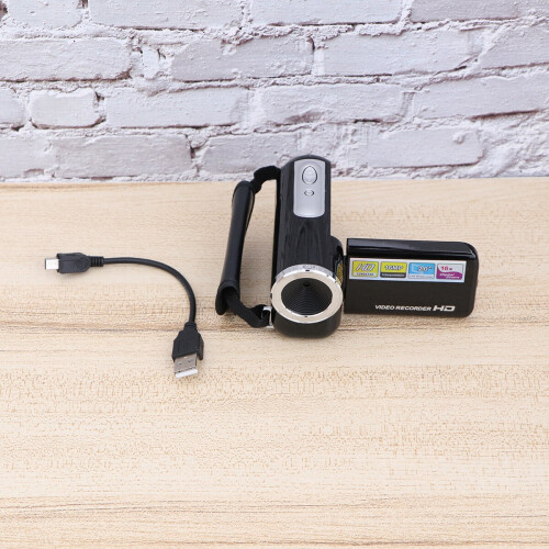 Mini filmadora DV portátil de 16 megapixels, câmera digital com flash LED e zoom digital de 2 polegadas (preta) 1