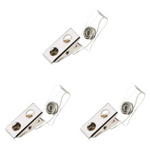 LKWLPD Clip per badge in metallo, confezione da 75 pezzi, clip per cinturino identificativo compatibili con targhette nominative, clip per badge a