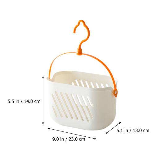 Plastic Storage Basket with Hook Hanging Shower Kitchen Hanging Organizer 1