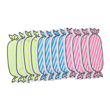 24pcs Candy Shape Toe Separators for Pedicure Nail Art, Colorful Reusable Comfortable Spacers