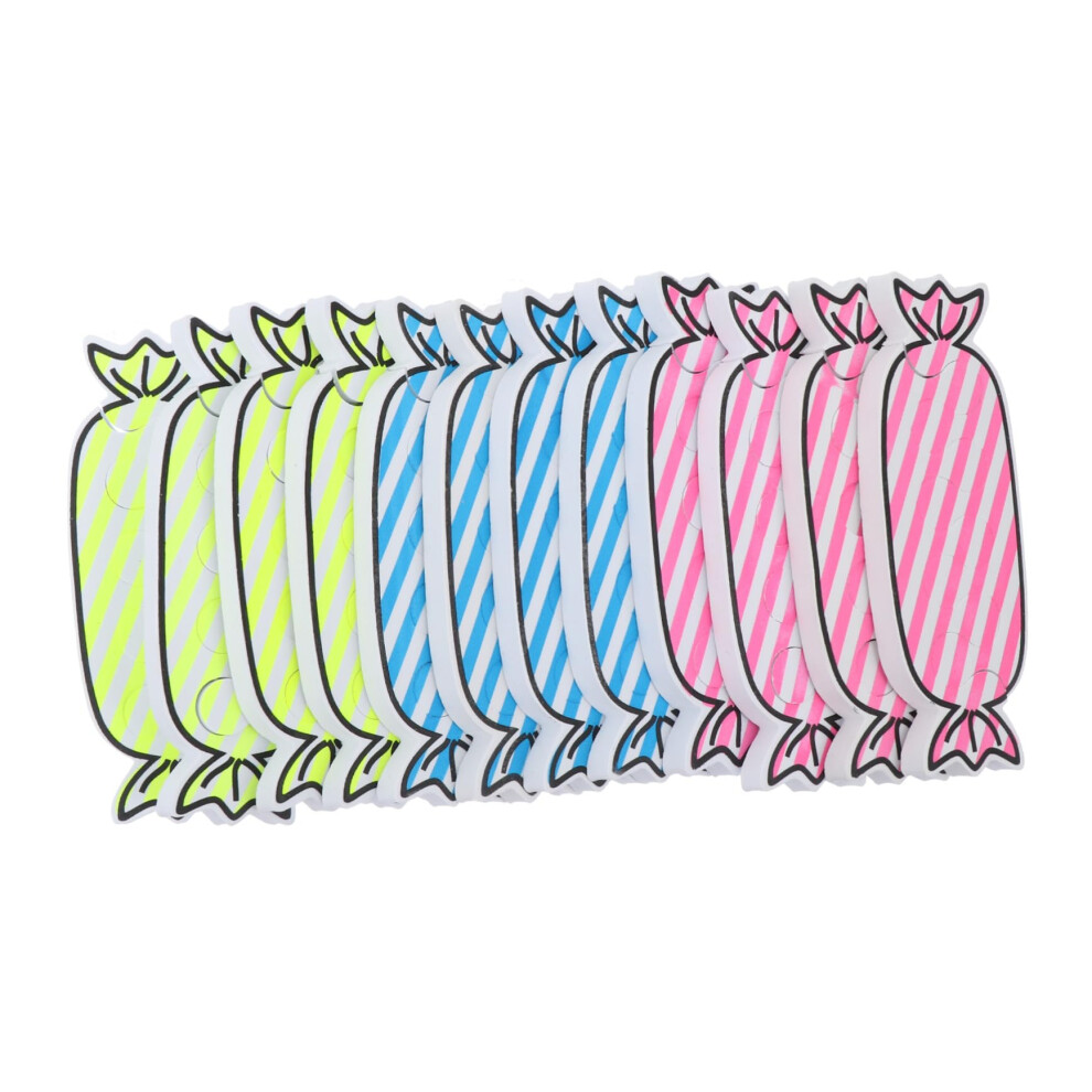 24pcs Candy Shape Toe Separators for Pedicure Nail Art, Colorful Reusable Comfortable Spacers