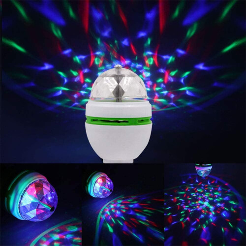 Περιστρεφόμενη Λάμπα LED Φλας 2 τεμαχίων - RGB με Αλλαγή Χρώματος Κρυστάλλινο 1