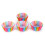 Nikou 100 Stück Backförmchen – Bunte Party-Backförmchen, Cupcake-Förmchen, Regenbogenfarben, Papier-Backförmchen, Muffinförmchen, Kuchenform 6
