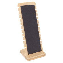 TureClos Schmuckständer aus Bambusholz, Tischaufsteller für Anhänger, Halsketten, lange Ketten, Choker, Präsentationsständer für Damen, Schwarz