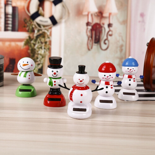Funny Christmas Solar Powered Ornaments Console Dashboard Interior Accessory 1