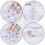 Xing100Pcs Επίπεδα Κουτιά Κουδουνιών με Δαχτυλίδι, Ενσωματωμένα Αξεσουάρ για Κούκλες, 3