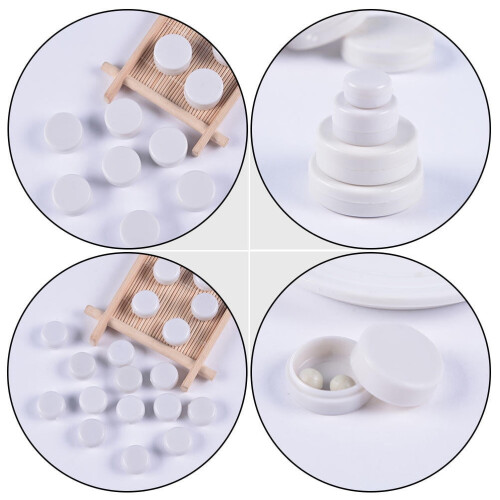 Xing100Pcs Επίπεδα Κουτιά Κουδουνιών με Δαχτυλίδι, Ενσωματωμένα Αξεσουάρ για Κούκλες, 2