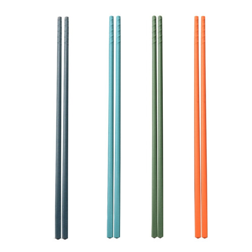 4 ζευγάρια σιλικονούχα chopsticks με ατσάλινο πυρήνα, αντικολλητικά chopsticks, οικιακά