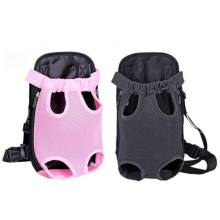 SPRING PARK Pet Dog Sling with Legs Out Design, Durable Canvas & Mesh, Portable Front Chest Pack Carrier Backpack for Dogs, Cats, Puppies –