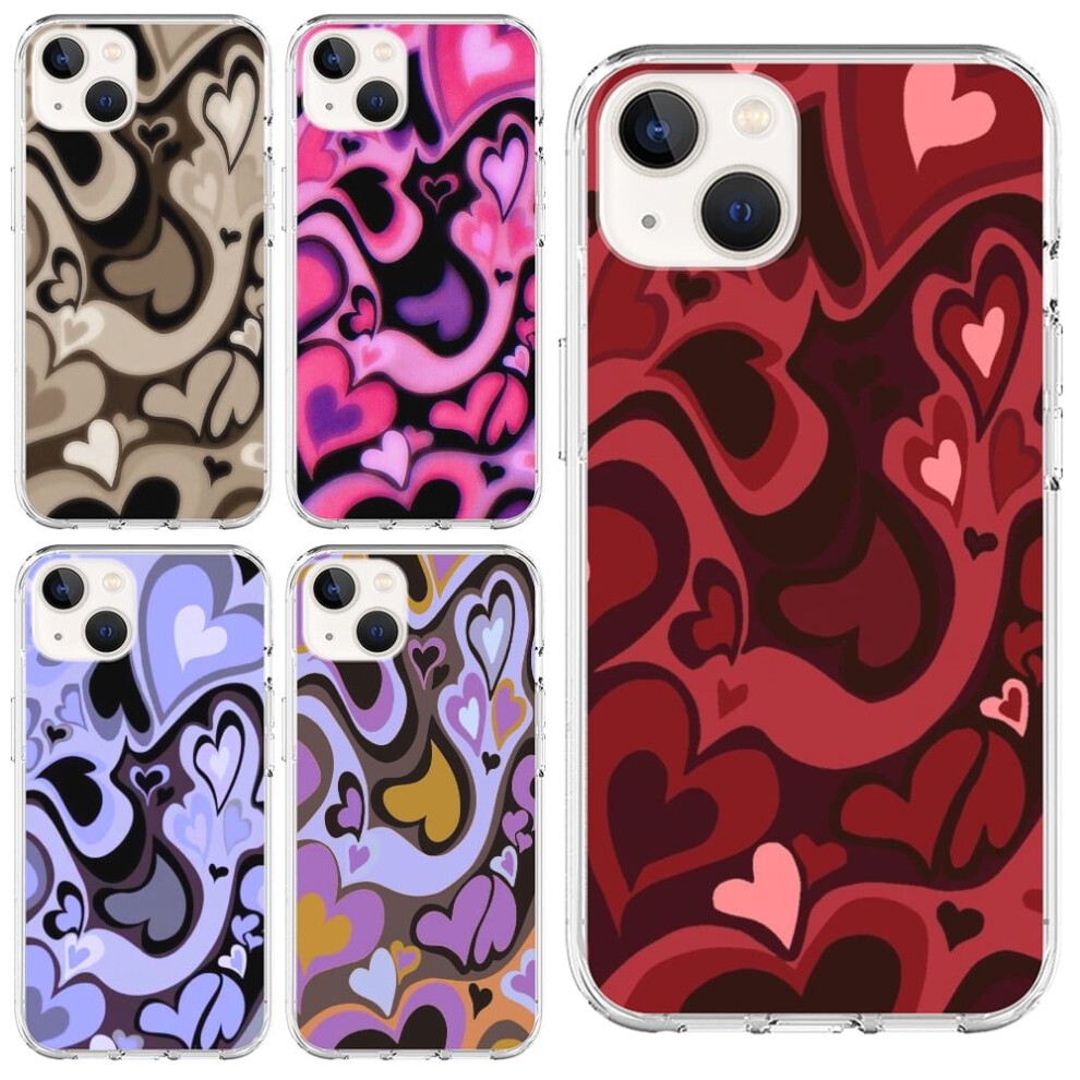 Love Heart Case Compatible With Iphone 11, Slim Transparent Tpu Cover Anti-Scratch Bumper For Iphone 11 6.1 Inch, Cute Heart Design For Girls 9110895418499