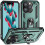 Capa para iPhone 14 Pro, com suporte e encaixe para carro, design robusto de dupla camada, compatível com iPhone 14 Pro (preta) 6