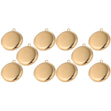 10 Pcs Stainless Steel Necklace Photo Locket Box Pendant Accessories Pendants Braces Picture Personalized Miss