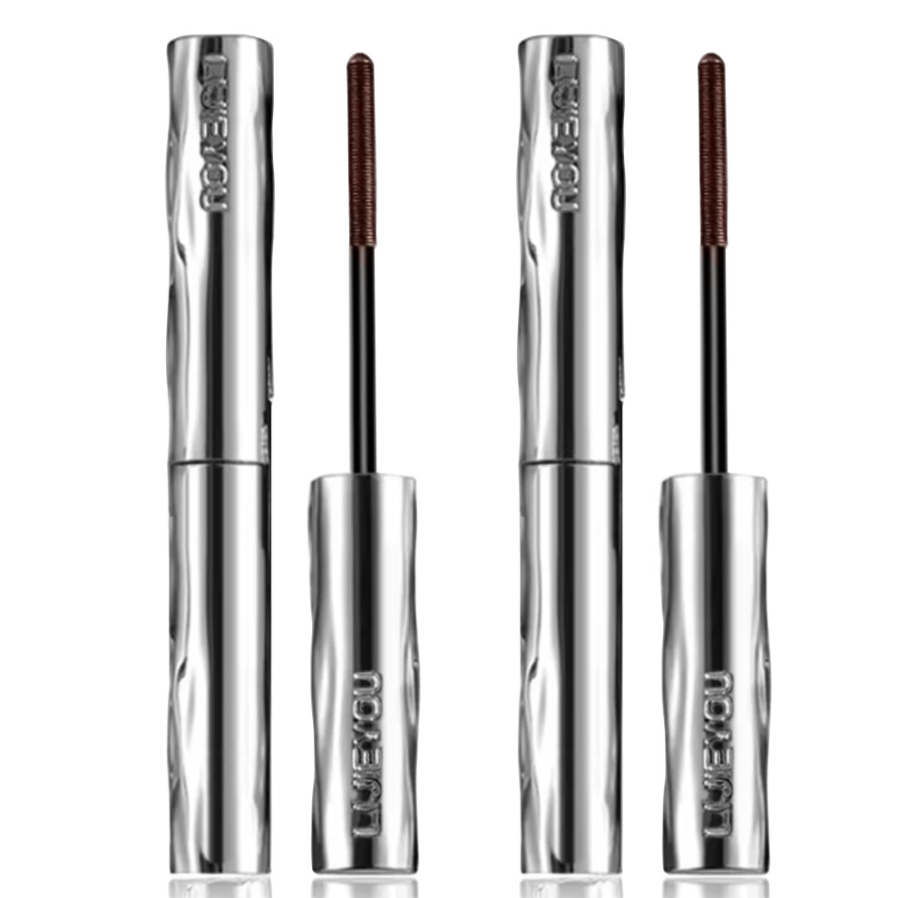 Tubing Mascara Waterproof for Lengthening, Clump Brown Pack of 2 with QuickDry Sweatproof Formula