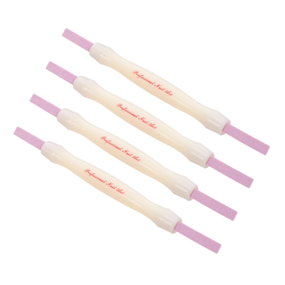 2 in 1 Quartz Stone Nail Buffer and Cuticle Remover Pen for Manicure Pedicure Salon Travel Use