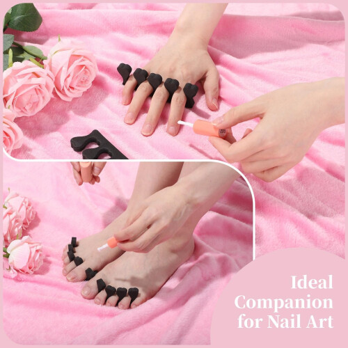 500 Pcs Soft EVA Toe Separators, Lightweight Reusable Toe Spacers for Smudge Pedicure 2