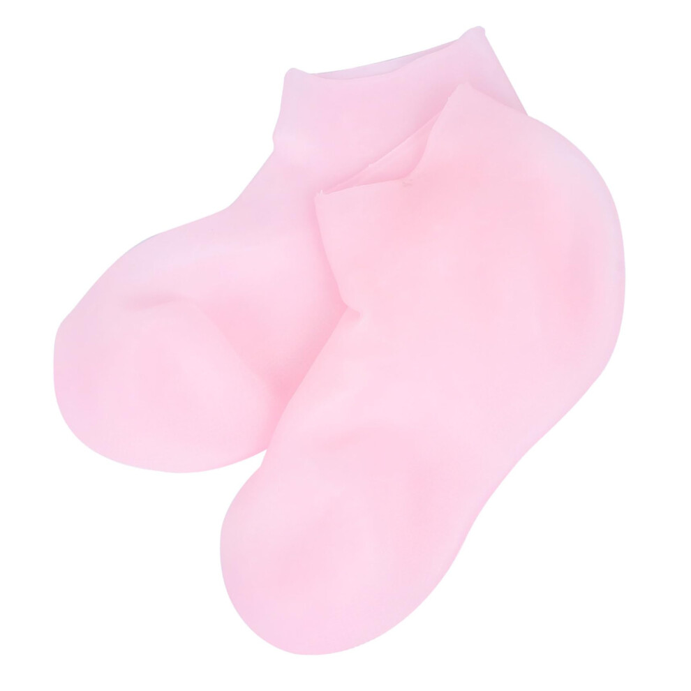 Pink Moisturizing Socks For Dry Cracked Heels, Deep Hydration Foot Care Socks For Rough Skin,