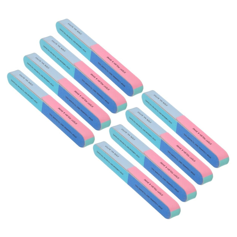 8pcs Nail Buffer Block Set with Numbered Steps for Manicure Pedicure, Washable for All Nails