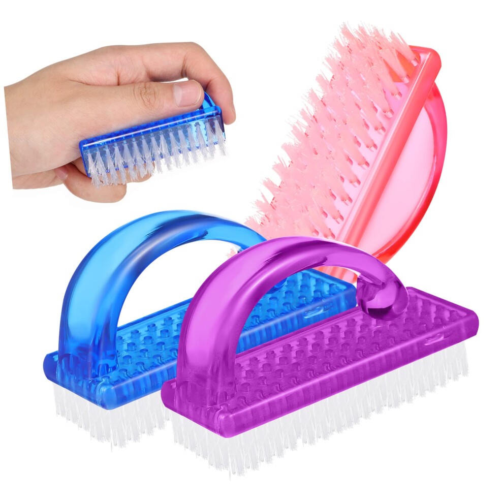 Nail Cleaning Brush Set with Ergonomic Grip, Durable Bristles for Manicure Pedicure, 6pcs