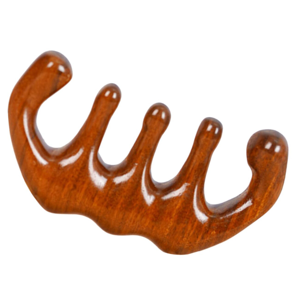 Unisex Green Wooden Hair Comb Sandalwood Wide Tooth Detangling Comb For Curly Hair With Scalp Massage