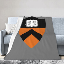 Princeton University fleece deken, zeer zachte microvezel flanellen deken voor op de bank, warm en comfortabel voor alle seizoenen.