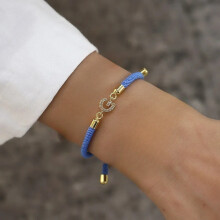 New Brand Fashion Initial Letter Charm Bracelet Women Pave Zirconia A-Z Adjustable Rope Bracelet For Women Jewelry Gift LJQ