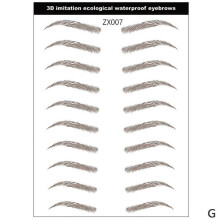 4D Hair-Like Brow Stickers Tattoo False Eyebrow Authentic Grooming Eyebrow F0S8
