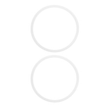 Lot de 2 joints d'étanchéité en silicone blanc pour autocuiseur et friteuse à air chaud, compatibles avec les ustensiles de cuisson ronds.
