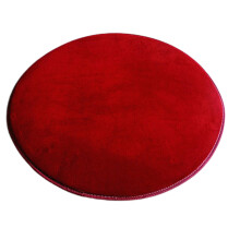 Tapete redondo Cailmei em veludo coral sólido com espuma viscoelástica, ideal para quarto, entrada ou piso.