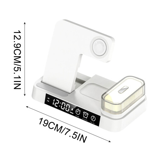 Φορητός ασύρματος φορτιστής, ξυπνητήρι RGB νυχτερινός ασύρματος φορτιστής, 2