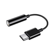 USB-C naar 3,5 mm hoofdtelefoonaansluiting adapter, aux-audioadapter compatibel met Pro Air, Android-telefoons/tablets, Type-C naar audio-aansluiting
