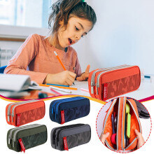 Cutie de papetărie cu dublu strat, capacitate mare, penar multifuncțional compatibil cu stilul coreean, pentru copii, studenți, adulți