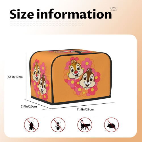 Κάλυμμα για τοστιέρα Chip 'N' Dale για 2 φέτες, κάλυμμα για σκόνη ψωμιού και προστασία 2