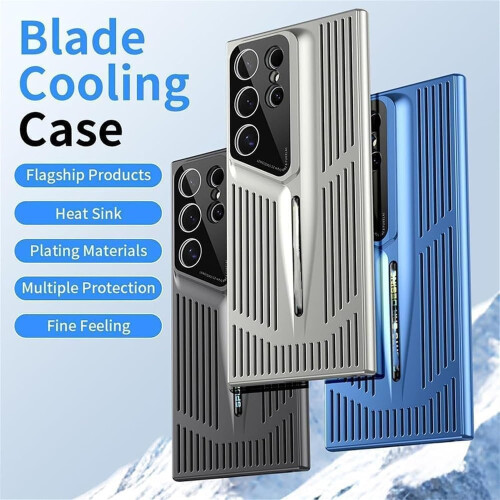 Capa para celular com sistema de resfriamento Blade, compatível com Samsung, adequada para os modelos Samsung S23 e S24. 1