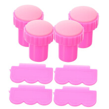Nail Stamper Kit with Clear Silicone Scrapers for Precise French Tip and Professional Nail Art