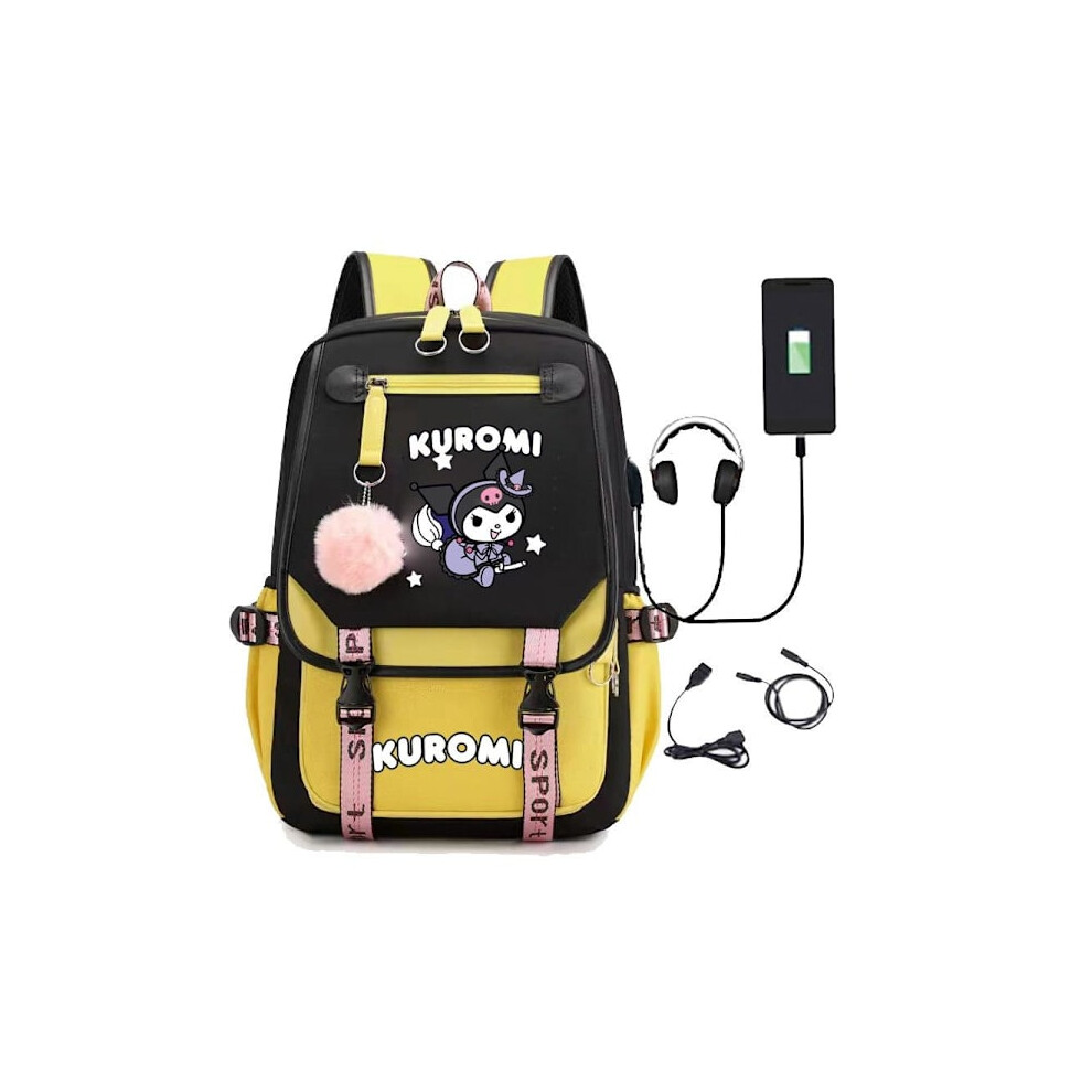Kuromi backpack children's backpacks backpack 1pc yellow 3
