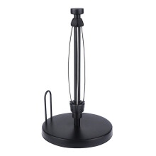 Porta rotolo di carta assorbente da appoggio, supporto per rotolo di carta assorbente con sistema a cricchetto per cucina e bagno, nero.