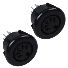 2X Female 5 Pin DIN Plug Panel Mounted Keyboard Cable Connector Adapter