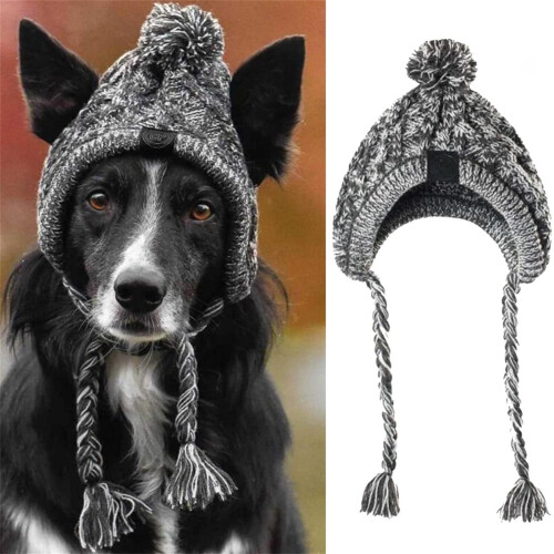 Nlsdqey Pet Hats Καπέλο Σκύλου για Μικρά και Μεσαία Σκυλιά Χειμερινό Ζεστό Πλεκτό Σκούφο 1