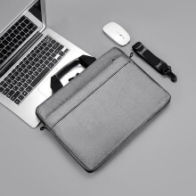 Naxoaeo14.1/15.6" Laptop Skuldertaske, Kompatibel med MacBook Pro16", HP, Dell, Acer, Asus, Etui med Rem