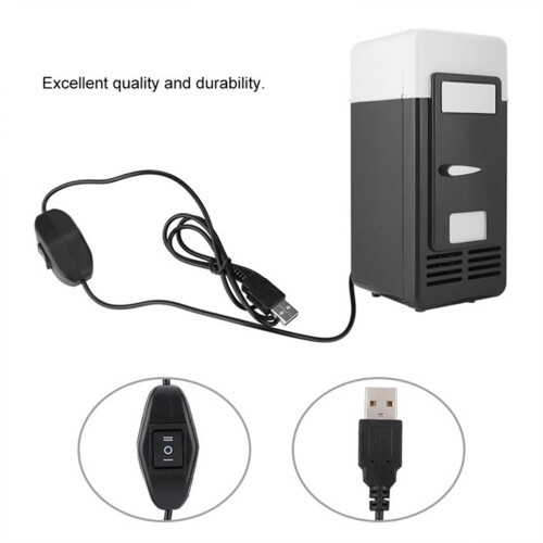 Μίνι ψυγείο Cairmei USB, ζεστό και κρύο για φαρμακευτικά και καλλυντικά, μαύρο, 2