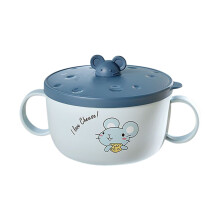 Ciotola per bambini in acciaio inox con ventosa, in acciaio inox con coperchio ermetico, ciotola in acciaio inox per neonati