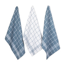 Blue Waffle Weave Dishtowel & Dishcloth (Set of 8)