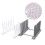 2 scolapiatti da cucina, supporto per piatti e tazze, espositore, scolapiatti, organizer per la cucina (bianco e grigio) 3