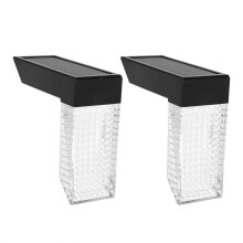 Lampada solare a LED Poaug per esterni, impermeabile, per gradini e scale, con cambio colore, compatibile con recinzioni da giardino, da polvere ad