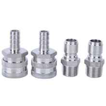 East Buy Schnellverbinder - 4 Stück G1/2 Zoll Edelstahl-Schnellverbinderadapter mit Außengewinde für Heimbrauer